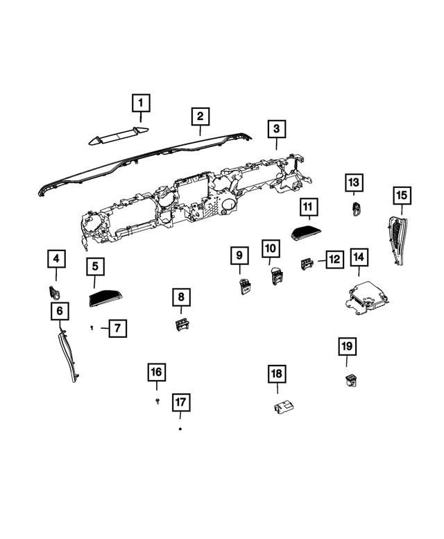 6AC121R3AC - Interior Trim: Instrument Panel Pad for Mopar Image
