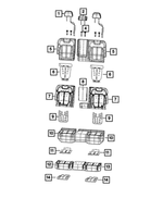 6PL83TX7AC - Interior Trim: Headrest Sleeve, Locking for Jeep: Grand Cherokee, Grand Cherokee L Image