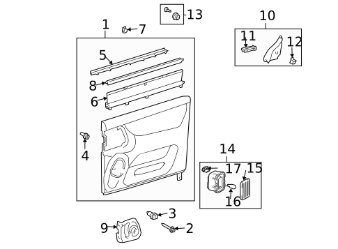 Interior Trim - Side Door for 2005 Toyota Sienna #0