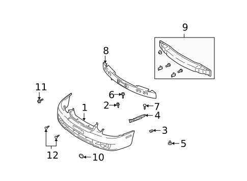 Bumper & Components - Front for 2005 Kia Optima #0