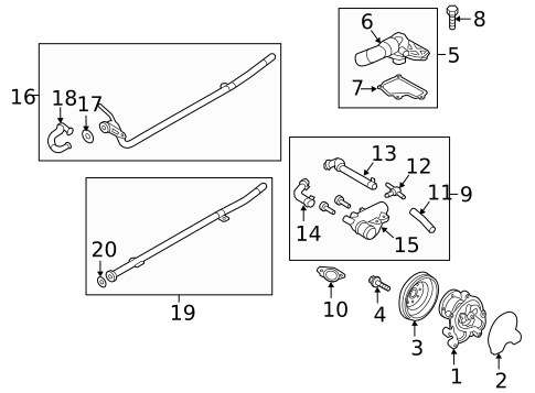 Water Pump for 2015 Hyundai Genesis #0