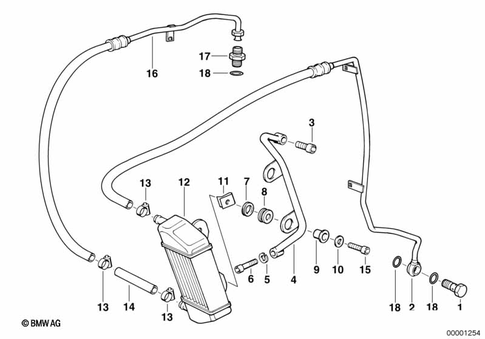 Oil Cooler for 1996 BMW-Motorrad R 1100 R #0