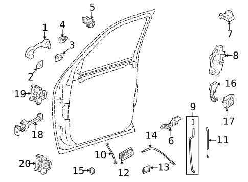 Lock & Hardware for 2009 Mazda Tribute #0