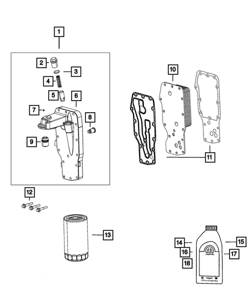Engine Oiling, Oil Pan and Indicator (Dipstick) for 2019 Ram 3500 #4
