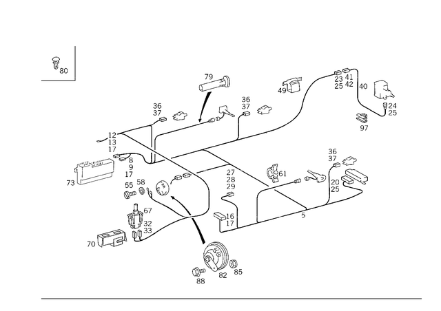 1244407208 - Electrical System: Electrical Wiring Harness for Mercedes-Benz Image image
