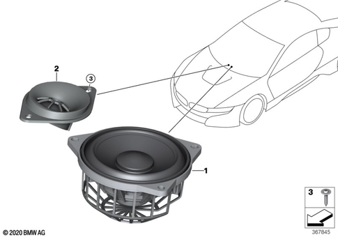Single Parts Loudspeaker for 2014 BMW i8 #3