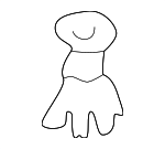 9421710 - Body: Lock Knob Guide for Volvo: C70, S70, V70 Image