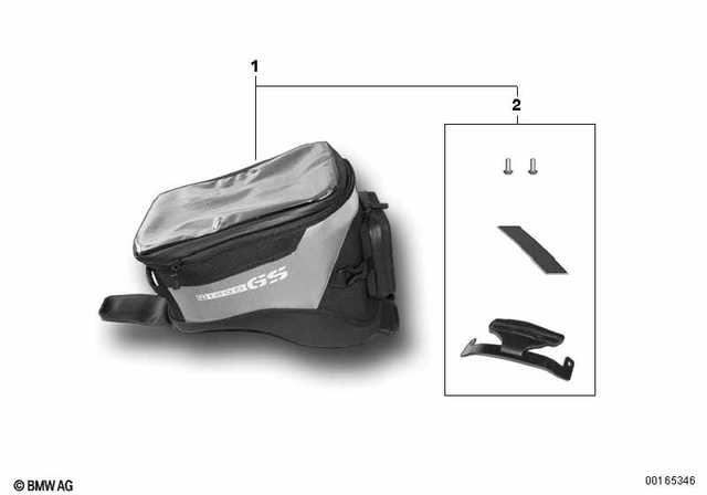 77455A0E751 - Luggage &amp; Storage: Tank Bag Black Collection Large -  for BMW-Motorrad Image