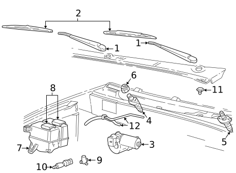 Wiper & Washer Components for 2002 Ford Explorer Sport Trac #0