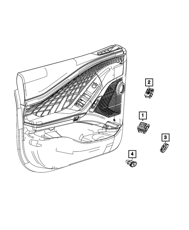 68381734AC - Electrical: Mirror Switch for Mopar Image