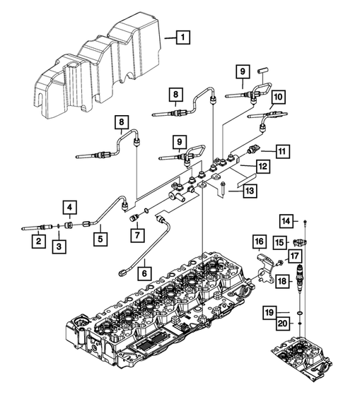 Fuel Rail and Injectors for 2017 Ram 3500 #2