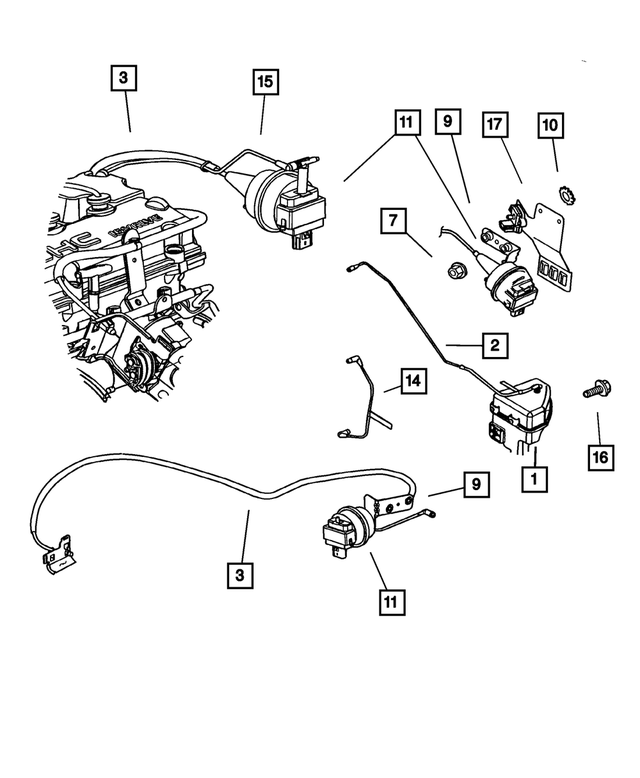 4591428AA - Fuel: Speed Control Vacuum Harness for Mopar Image image