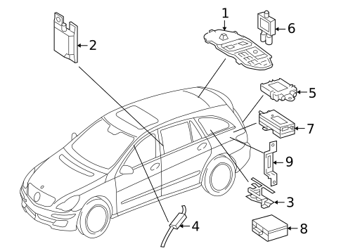 Antenna & Radio for 2007 Mercedes-Benz R 63 AMG&reg; #0