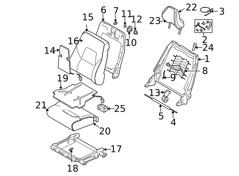 Front Seat Components for 2004 Volvo S80 #1