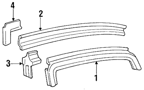 Windshield Header & Components for 1988 Ford Mustang #0