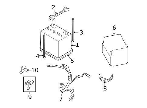 Battery & Related Components for 2011 Subaru Legacy #0