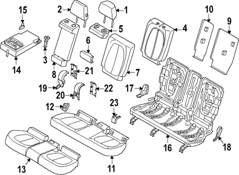 Rear Seat Components for 2025 BMW X2 #0