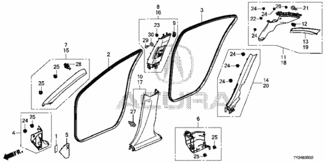 Pillar Garnish for 2015 Acura RLX #0