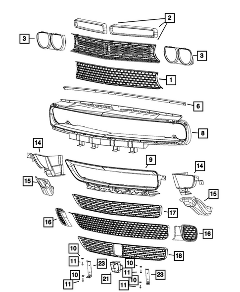 Grilles for 2015 Dodge Challenger #0