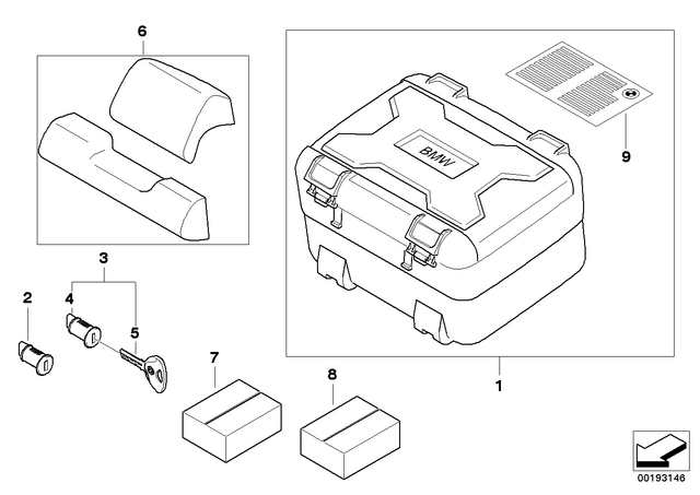 71607707728 - : Repair Kit F Topcase Locking Mechanism for BMW-Motorrad Image