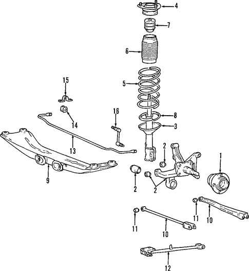 Rear Suspension for 1997 Hyundai Tiburon | OEM Parts Online