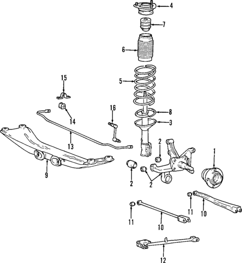 Rear Suspension for 2001 Hyundai Tiburon #0