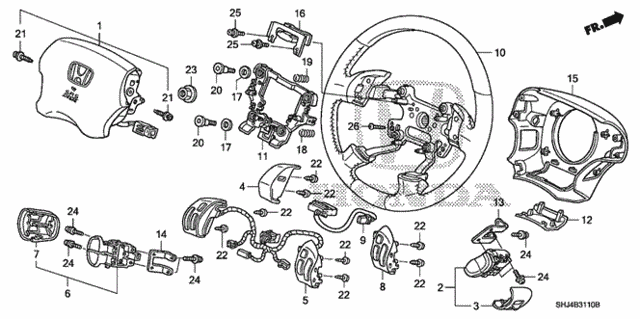 Steering Wheel (SRS) for 2007 Honda Odyssey #0
