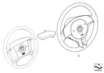 32306770417 - Retrofitting / Conversion / Accessories: Airbag Sports Steering Wheel, Leather for BMW Image