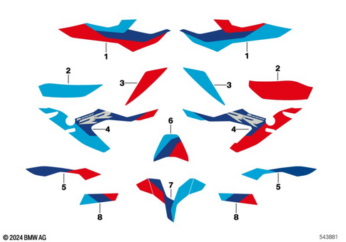 Stickers, Labels, Adhesive Film Strips for 2022 BMW-Motorrad M 1000 RR #2