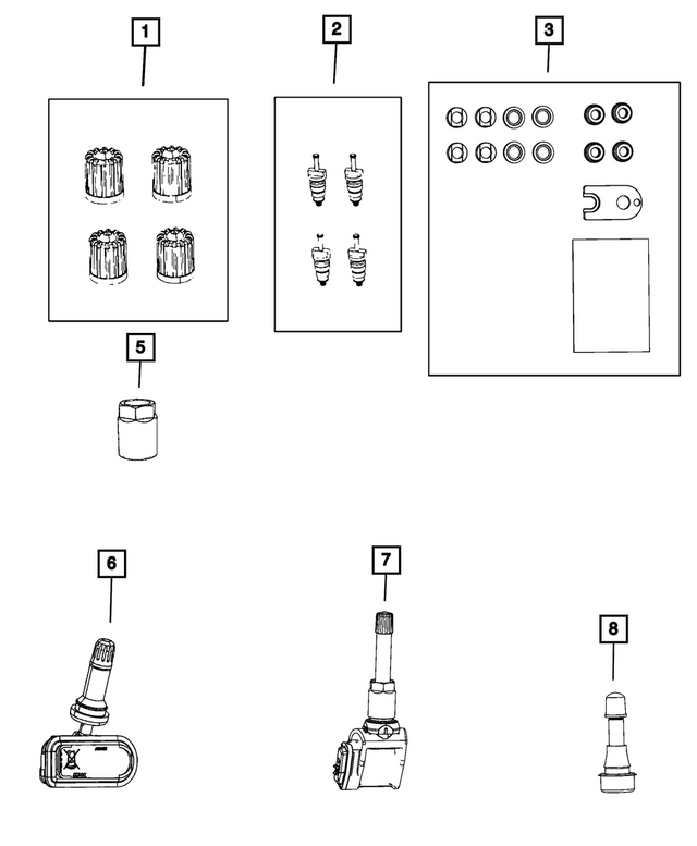 68416505AA - Wheels: Valve Stem Kit for Mopar Image