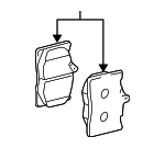 446530500 - Brakes: Brake Pads for Lexus: GS350, GS430, GS450h, GS460, IS200t, IS250, IS300, IS350 Image