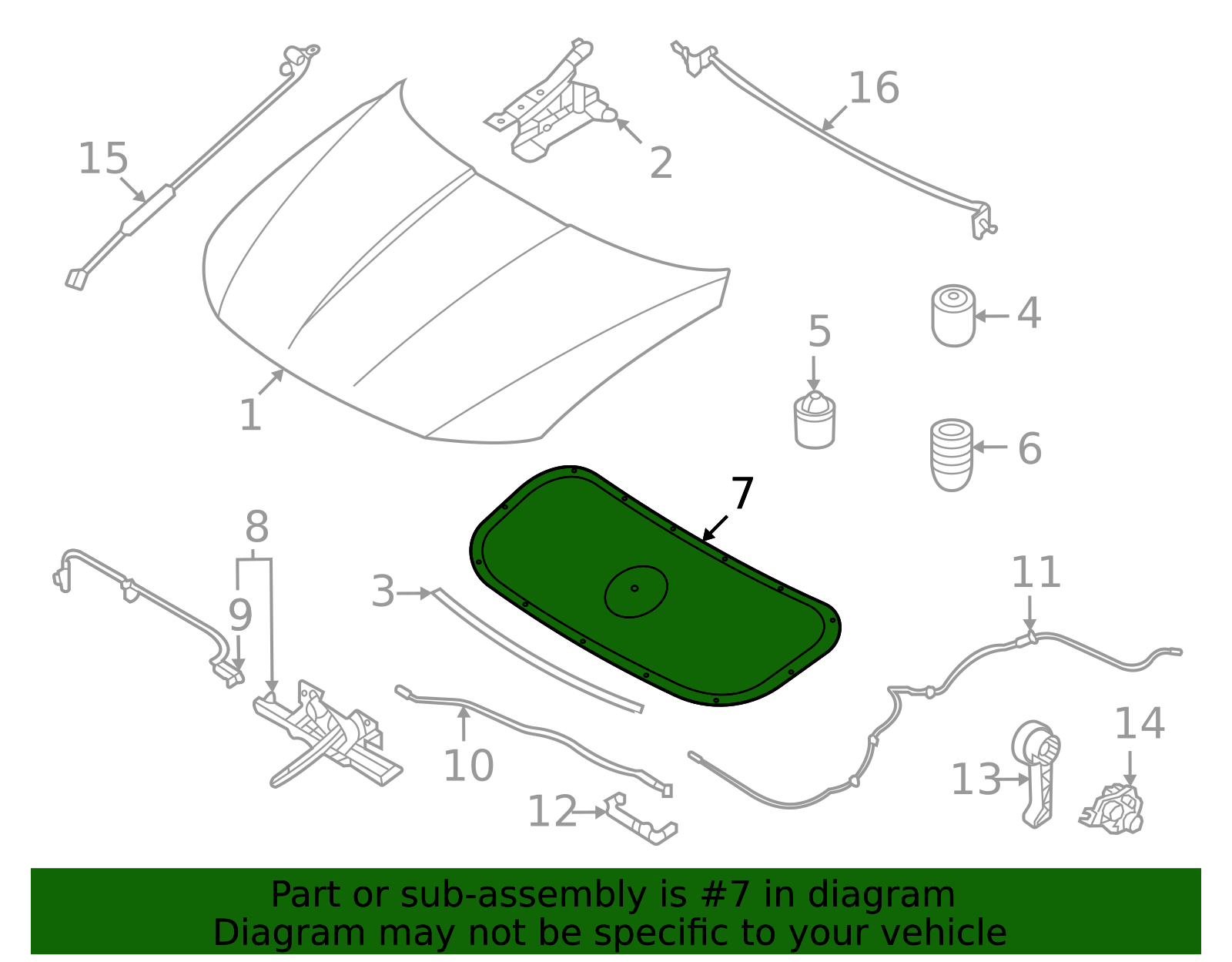 2022-2025 Hyundai Tucson Hood Insulation Pad 81125-N9000 | OEM