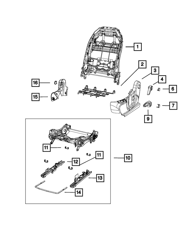 68240837AA - Interior Trim: Seat Adjuster for Mopar Image