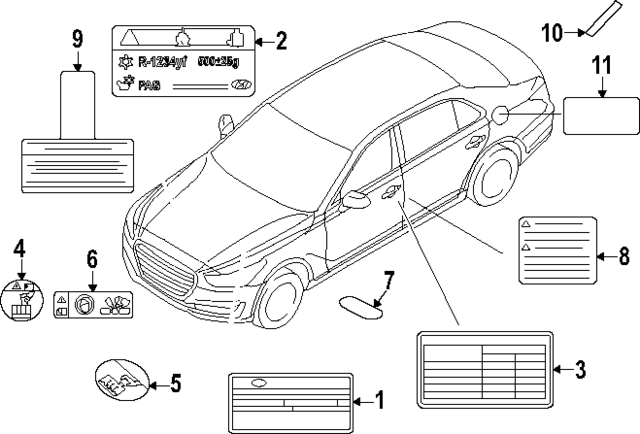 253282T000 - : Caution Label for Hyundai Image