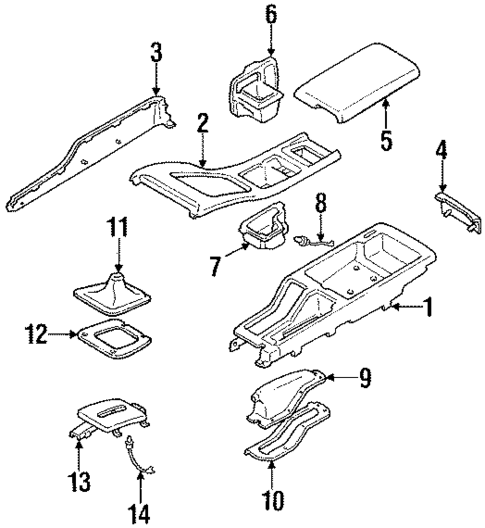 Console for 1996 Nissan 300ZX #0