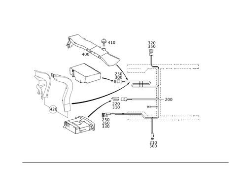 Cable Harness for Radio, Loudspeaker and CD-Player for 2005 Mercedes-Benz C 230 #0
