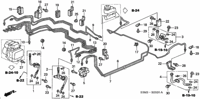 Brake Lines (VSA) for 2001 Acura CL #0