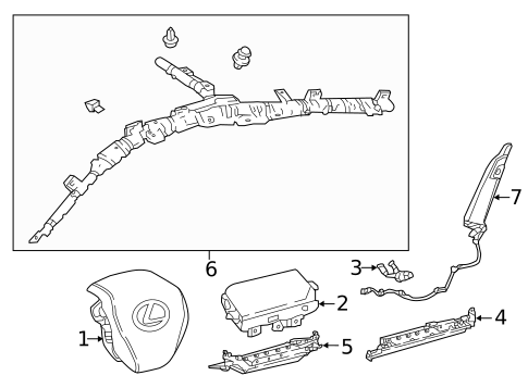 Air Bag Components for 2022 Lexus LC500 #0