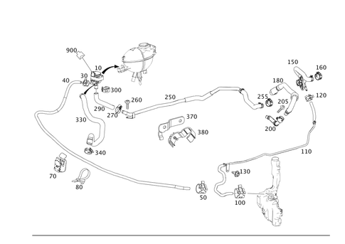 Heating Water Line for 2010 Mercedes-Benz GLK350 #0