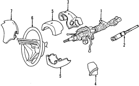 Steering Column for 1998 Dodge Grand Caravan #0