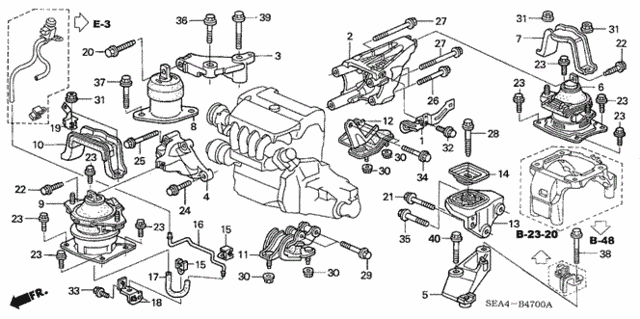 Engine Mounts (MT) for 2005 Acura TSX #0