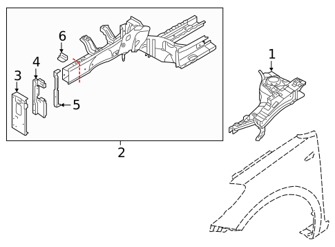 Structural Components & Rails for 2014 Kia Forte #0
