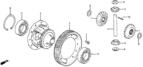 MT Differential Gear for 1985 Honda Civic #0