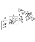 68269695AB - : Front Disc Brake Pad Kit for Mopar Image