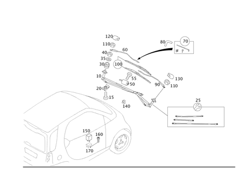 Pane Wiper for 2011 Smart Fortwo #0