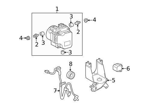 ABS Components for 2004 Scion xA #1