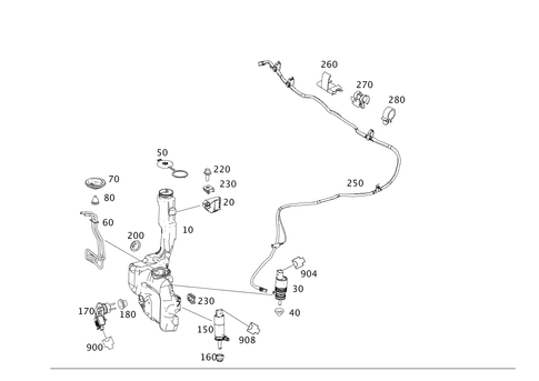 Windshield Washer System, Headlamp Cleaning System for 2008 Mercedes-Benz C300 #0