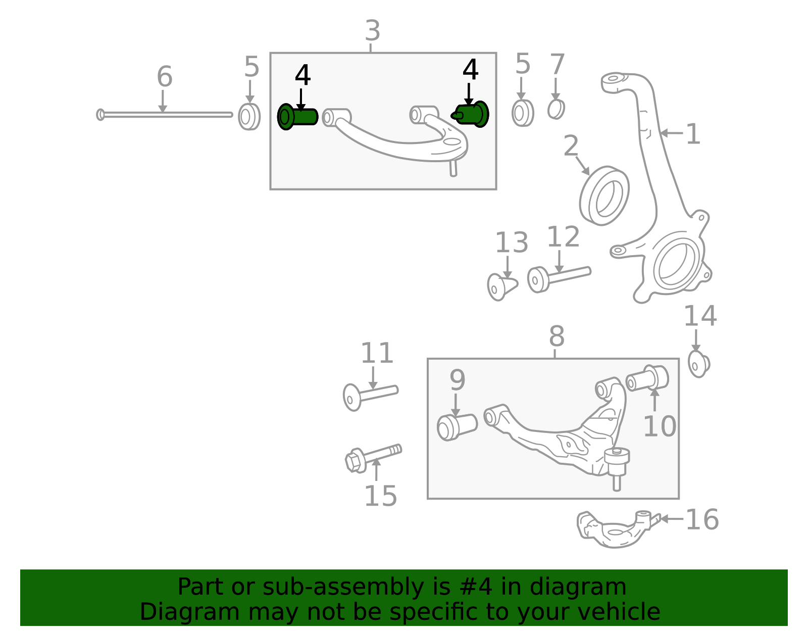 48632-60040 - Upper Control Arm Bushing 2003-2024 Toyota | Longo