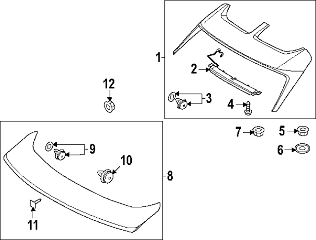 87210GI000 - : Spoiler Assembly for Hyundai Image