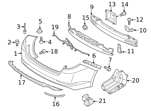 Bumper & Components - Rear for 2016 Kia Optima #0